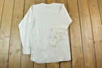 Vintage 1990s Premier Waffle Knit Long John Crewneck Sweater