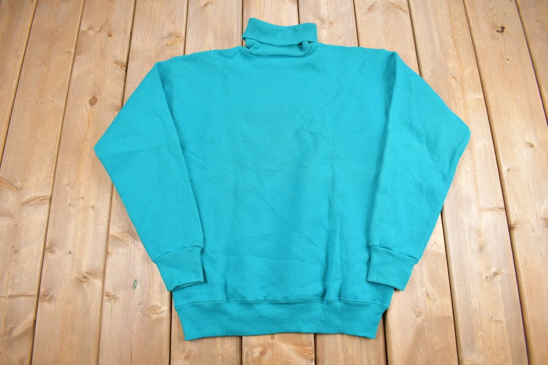 Vintage 1990'S Blank Roll Neck Sweatshirt