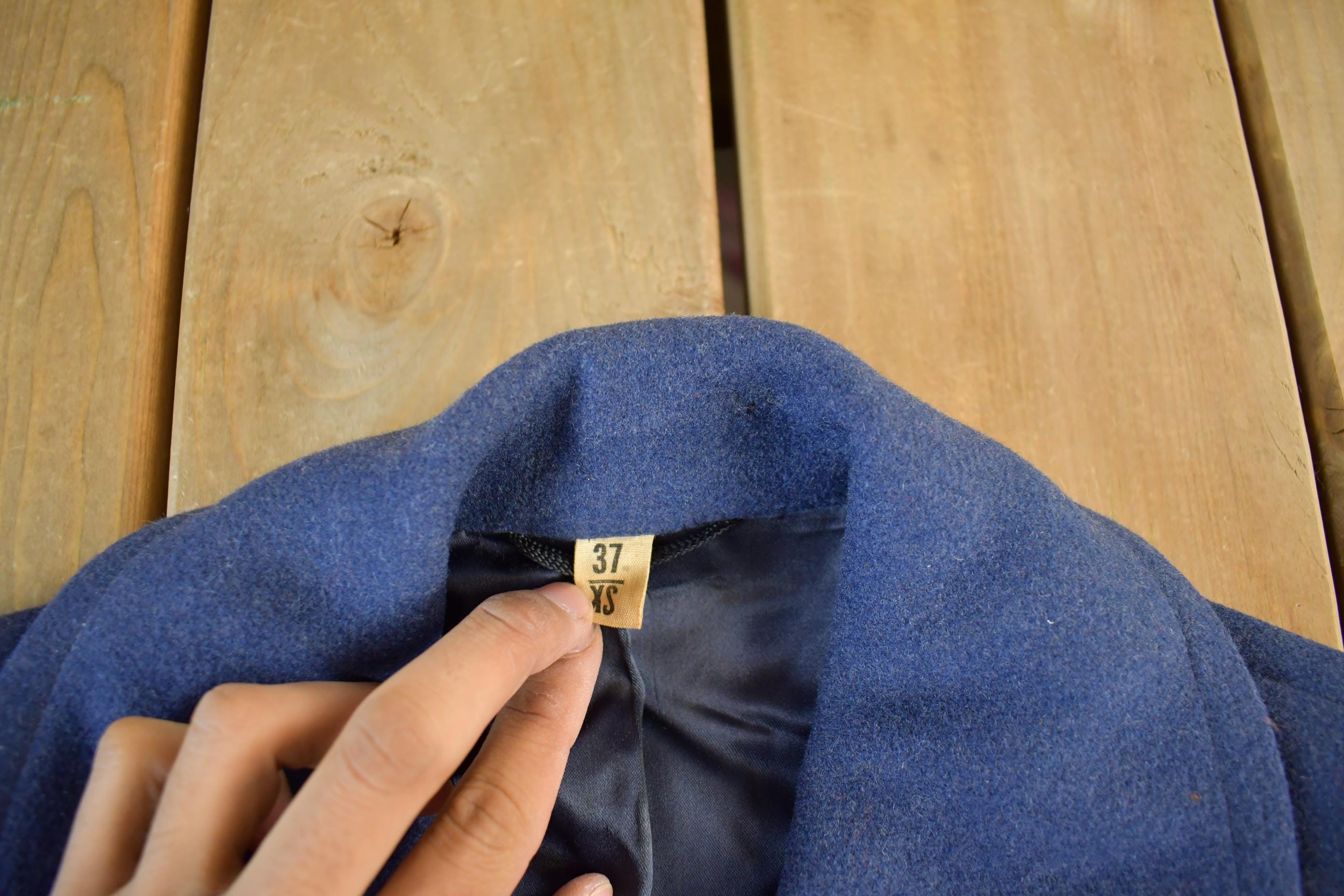 Vintage 1950s Air Force Wool Trench Coat Men's XS