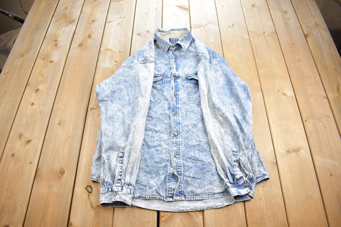 Vintage 1980s Gap Jean Button Up Long Sleeve Shirt
