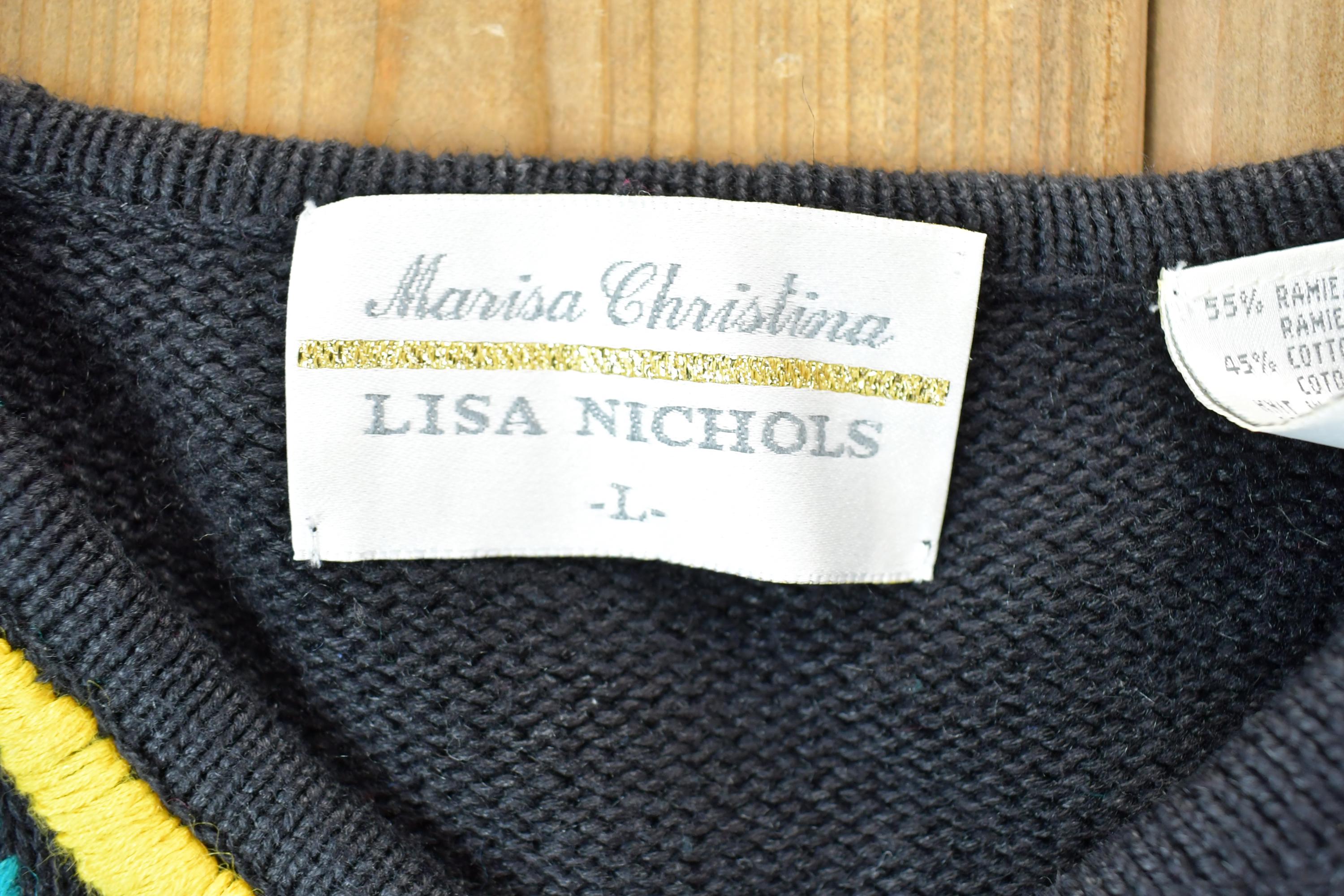 Vintage 1990s Marisa Christina Knit Button Up Sweater