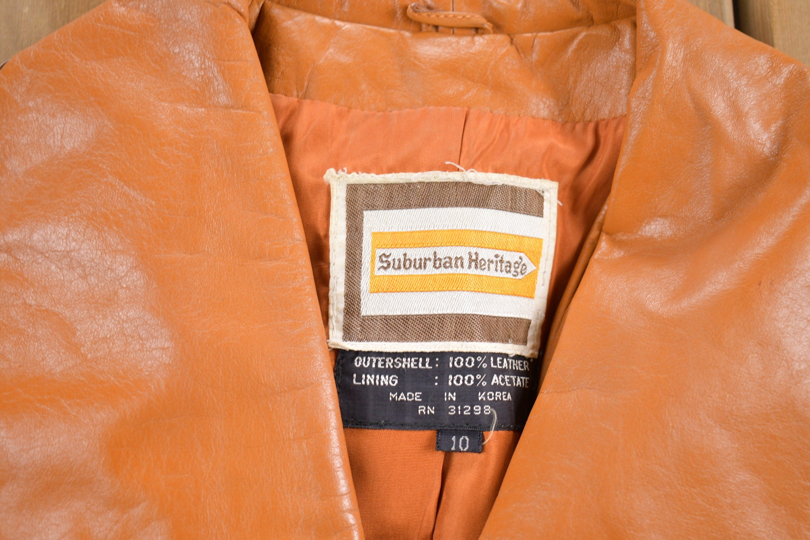 Vintage 1970s Suburban Heritage Leather Trench Coat