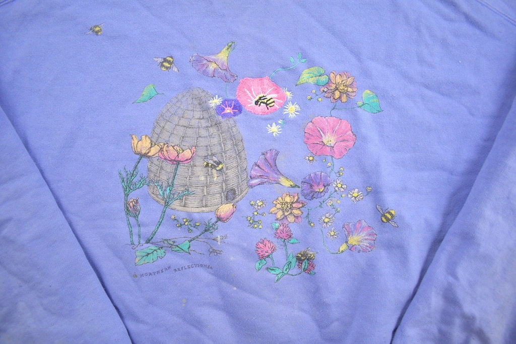 Vintage 1990s Northern Reflections Bumblebees Themed Crewneck Sweatshirt