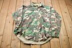 Vintage 1980s Deer Skin Hunting Camo Button Up Shirt