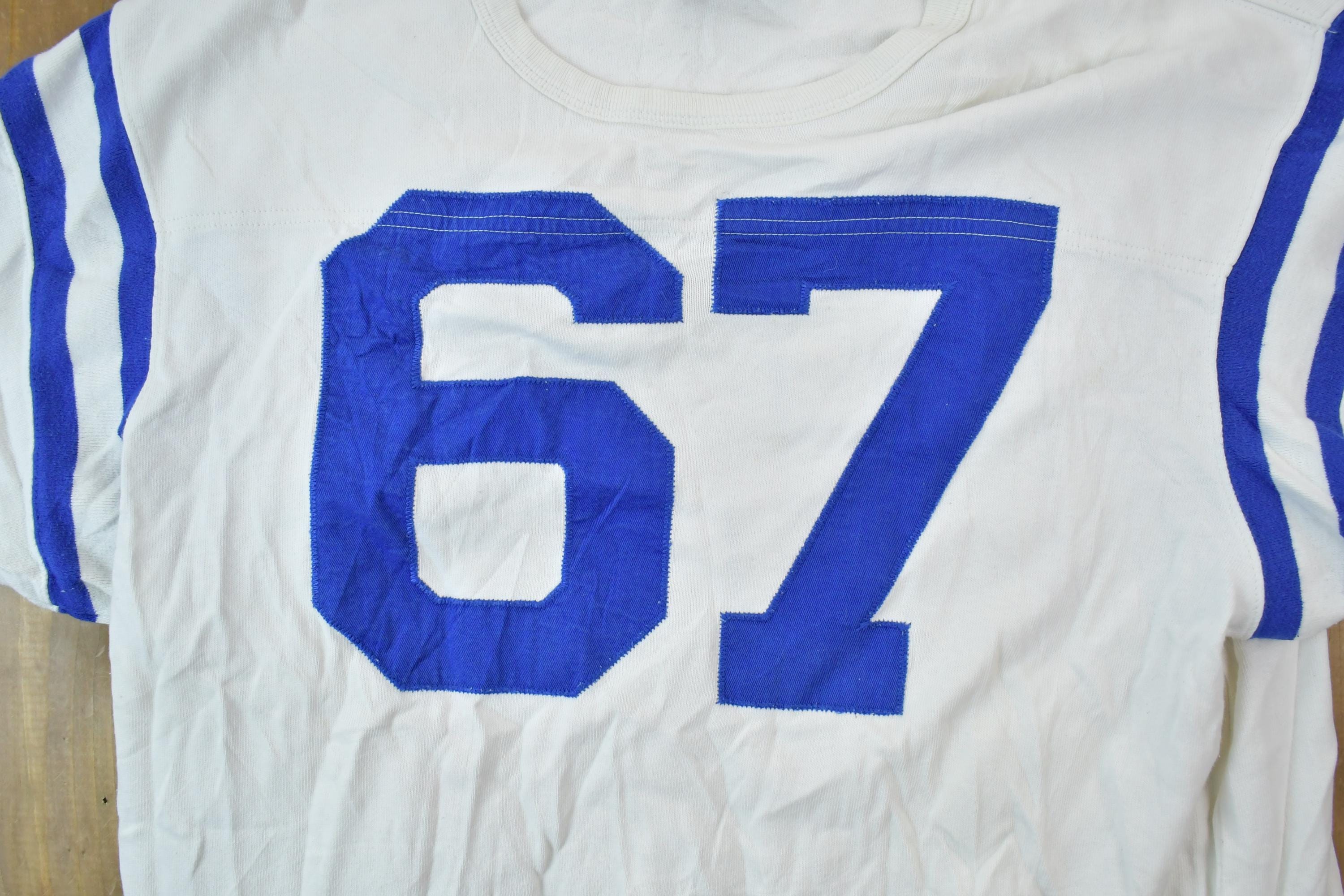 Vintage 1990s Polo Jeans Co Ralph Lauren 67 Graphic Football T-Shirt