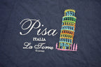 Vintage 1990s Embroidered Pisa Italy Souvenir T Shirt