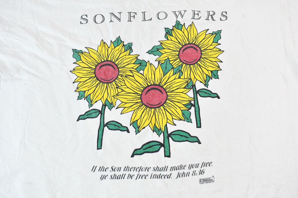 Vintage 1990s Messiahs Messengers Sonflowers Single Stitch Sunflower Graphic T-Shirt