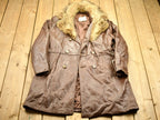 Vintage 1980s Leather Fur Jacket