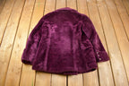 Vintage 1960s Sears & Roebucks Purple Plush Faux Fur Coat