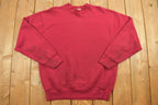 Vintage 1990s Blank Red Crewneck Sweatshirt