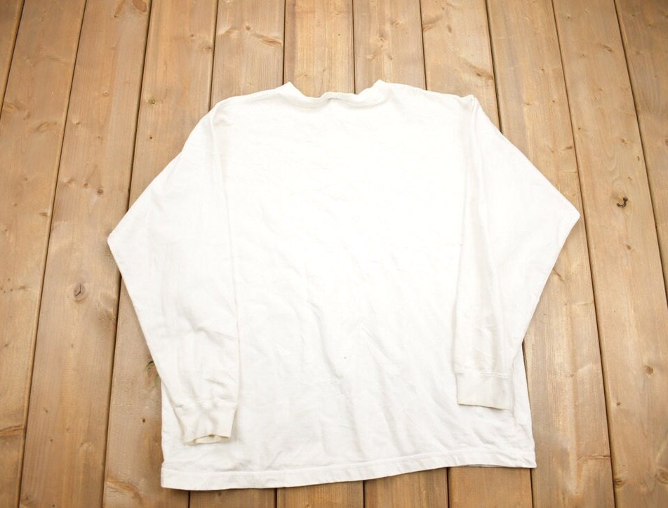 Vintage 1990s Falls Creek White Button Up Henley Shirt