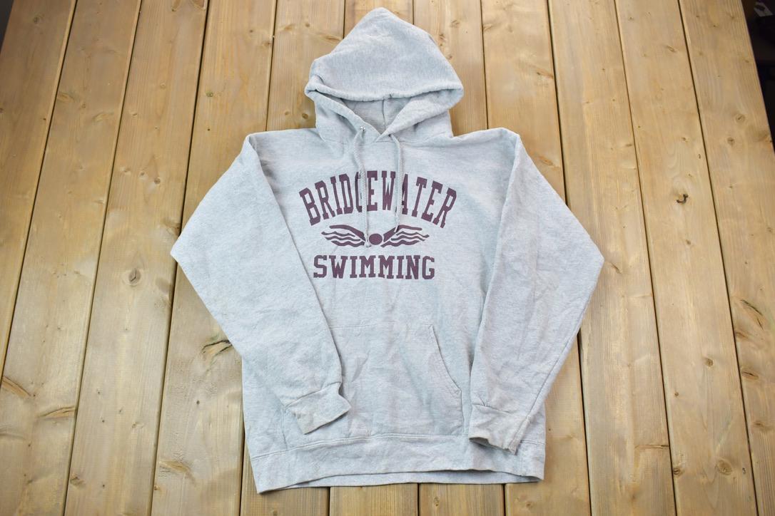 Vintage 1990s Bridgewater Swimming Ultimate Hanes Graphic Hoodie