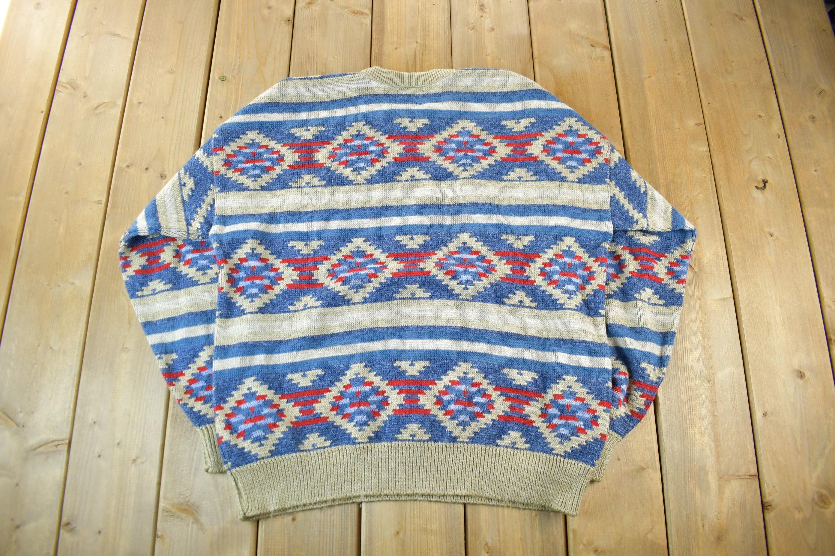 Vintage 1980s Jantzen Knit Crewneck Sweater Men's XL
