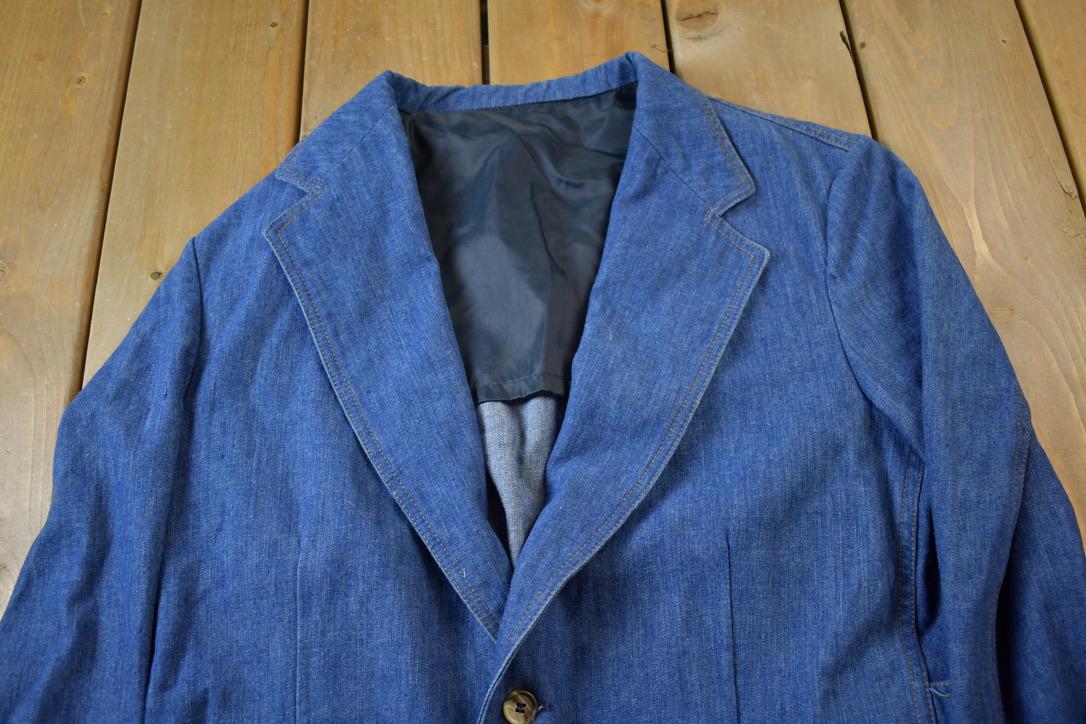 Vintage 1970s Lee Western Denim Blazer Made In USA - 44L