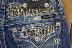 Vintage Deadstock Y2K Miss Me Bedazzled Low Rise Jeans Women's Size 26x31