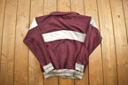 Vintage 1990s Sprint Blank Maroon Zip-Up Sweatshirt