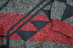 Vintage 1990s Knit Abstract Pattern Crewneck Sweater Mens L