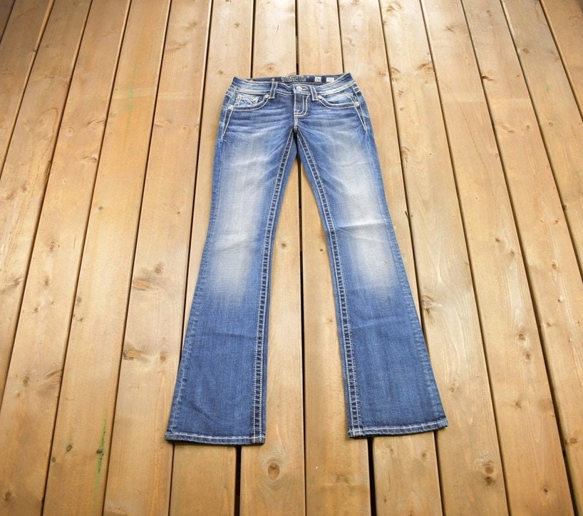 Vintage Y2K Miss Me Bedazzled Low Rise Jeans Size 26x31