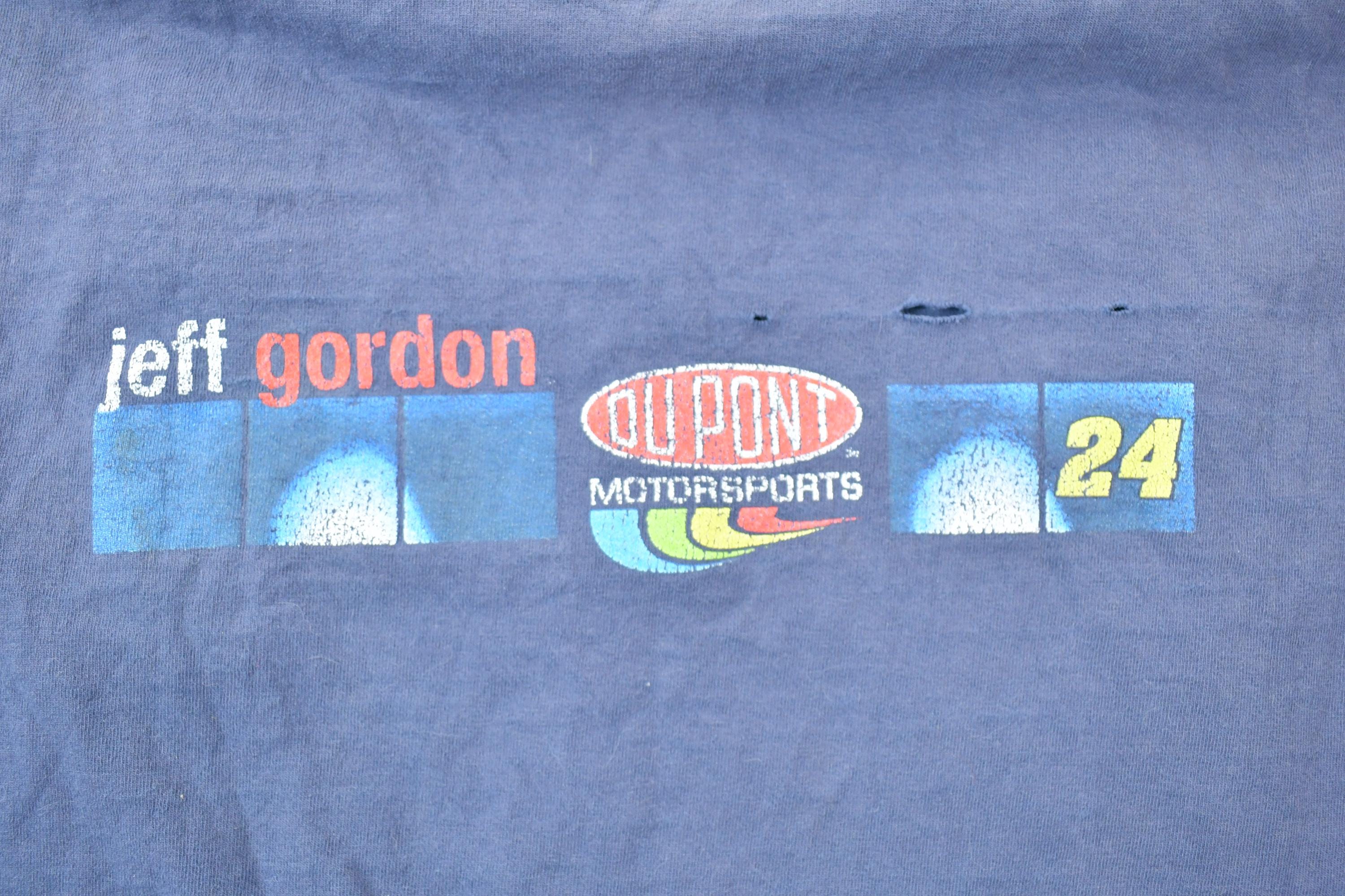 Vintage 1990s Jeff Gordon Dupont Motorsports Tank TopGraphic T-Shirt