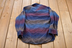 Vintage 1990s Pendleton Striped Gradient Button Up Shirt