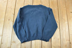 Vintage 1990s Knit Abstract Pattern V Neck Sweater