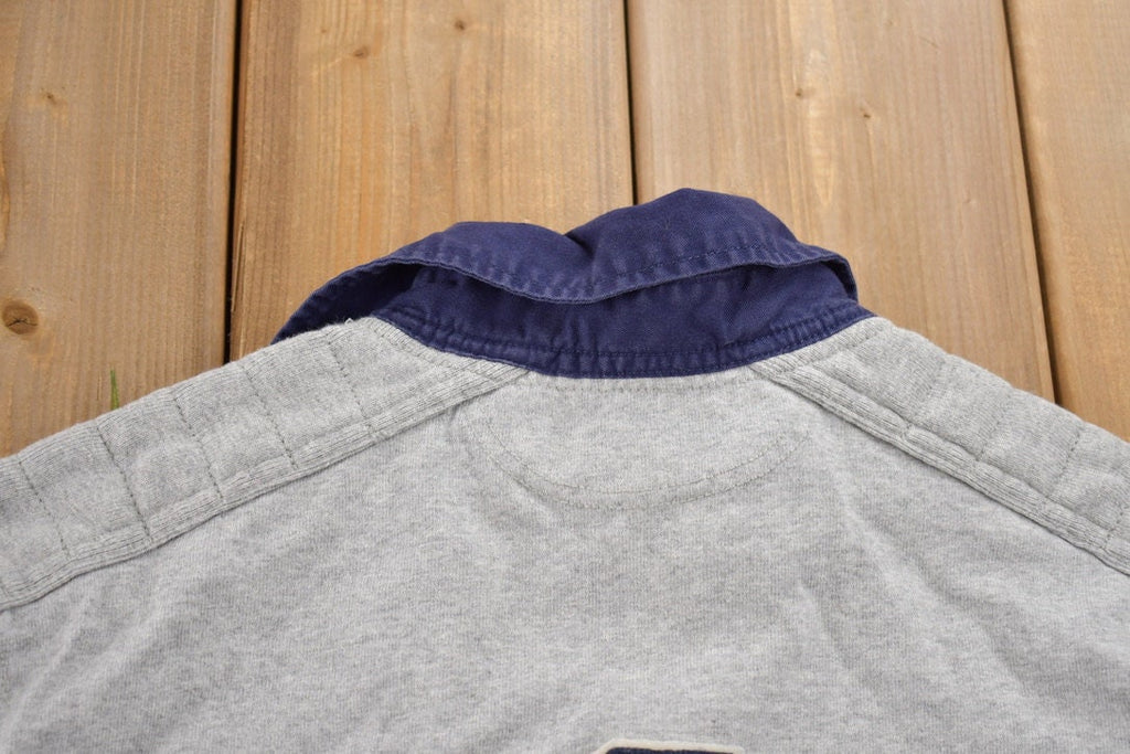 Vintage 1990s Polo Ralph Lauren USA Flag Embroidered Rugby Sweatshirt