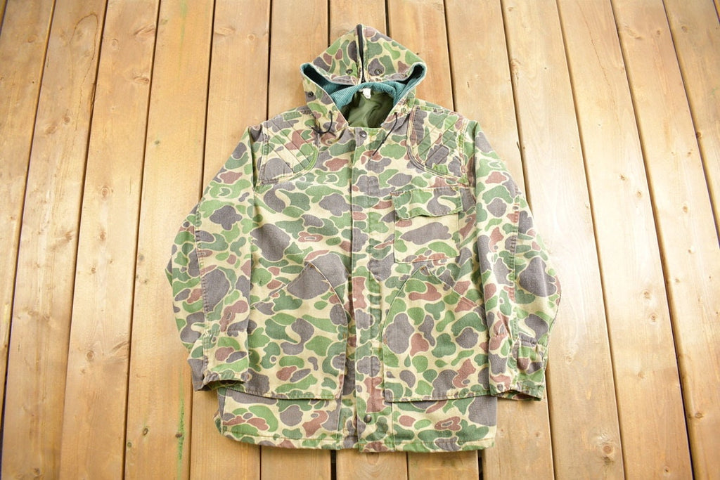 Vintage 1980s Saftbak Duck Camo Hunting Jacket
