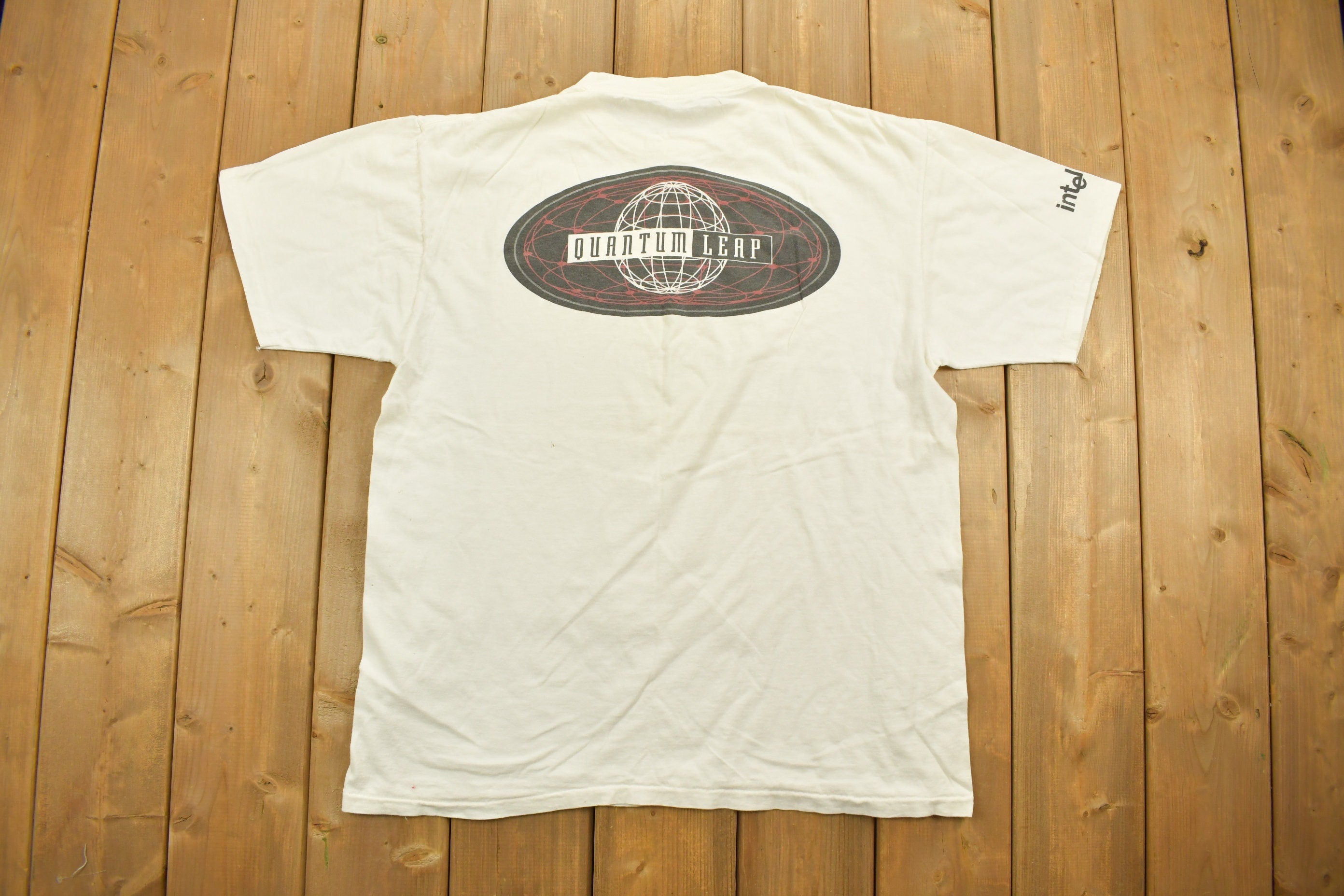 Vintage 1990s Over Drive Quantum Leap Graphic T-Shirt / Streetwear / Retro / Single Stitch / Made In USA / 90s Graphic Tee
