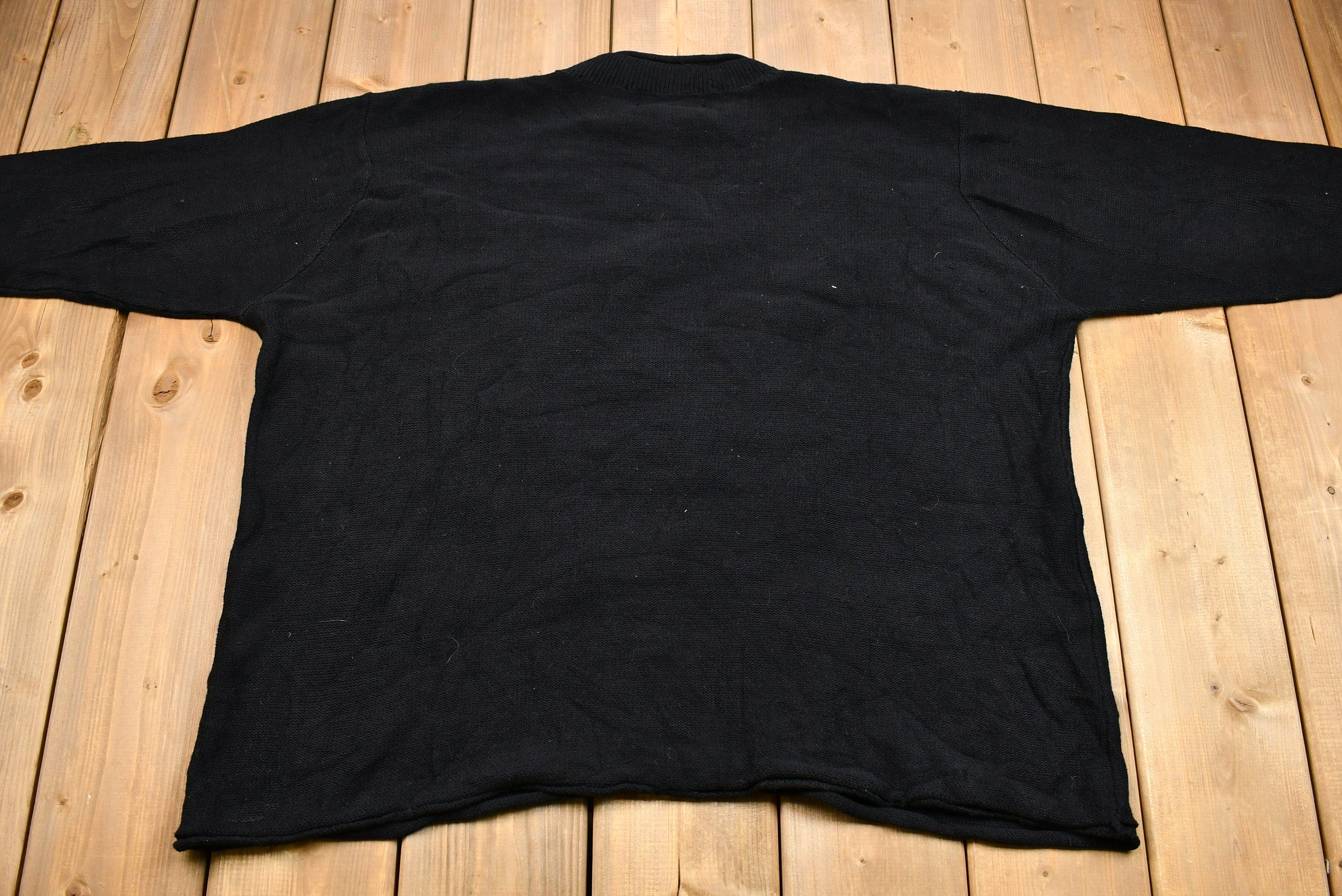 Vintage Autumnal Leaves Embroidered Knit Sweater