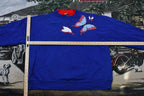 Vintage 1980s Embroidered Butterfly Lee Raglan Crewneck