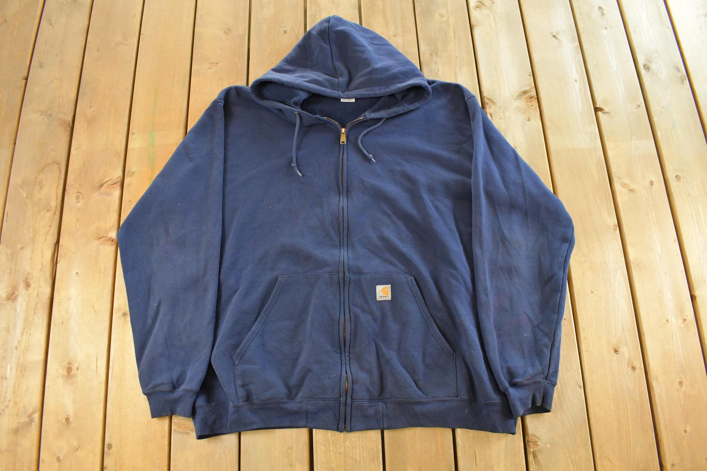 Vintage 1990s Carhartt Full Zip Hoodie Jacket Men's 3XL Tall