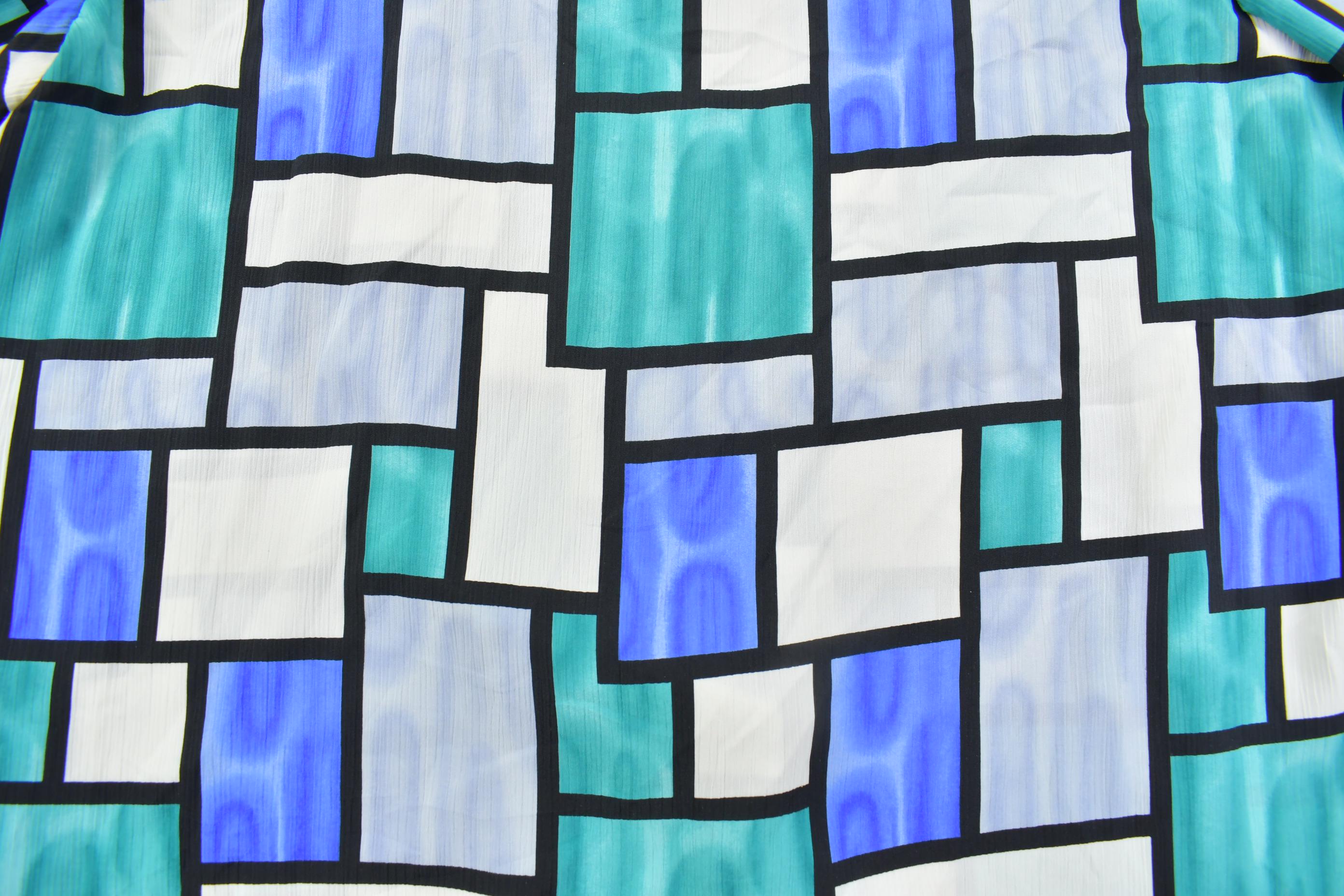 Vintage 1990s Allison Daley Women's Geometric Button Up Shirt
