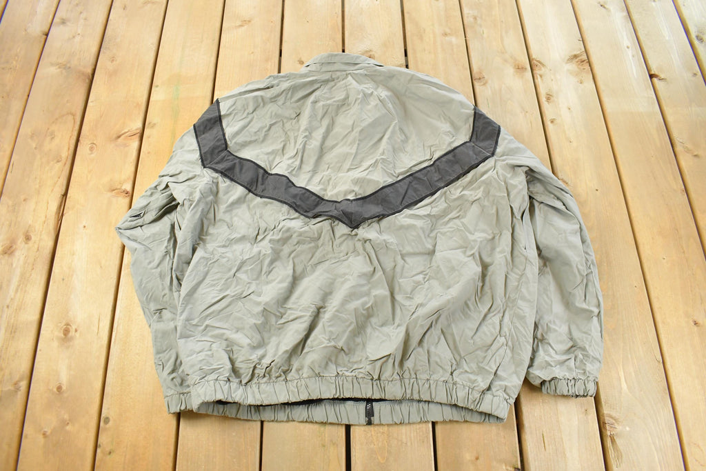 Vintage 1990s Army Fitness Windbreaker Jacket Men's Large Long