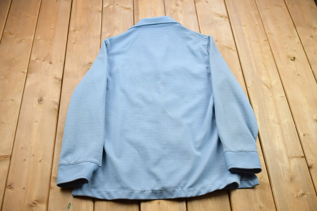 Vintage 1990s John Blair Blank Blue Button Up Shirt
