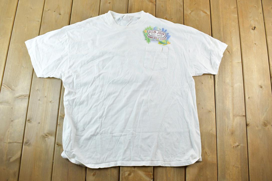 Vintage 1994 Ron Jon Surf Shop Neon Ocean Single Stitch T-Shirt