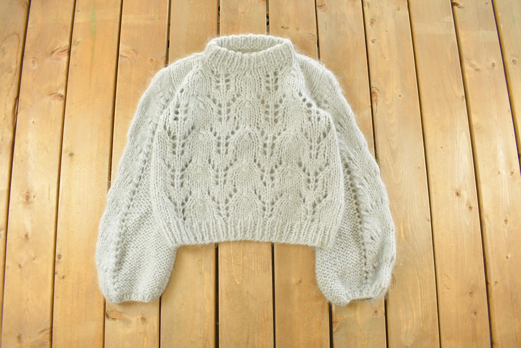 Vintage 2000s Ganni Wool Mohair Knit Mockneck Sweater Women's Large