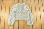 Vintage 2000s Ganni Wool Mohair Knit Mockneck Sweater Women's Large