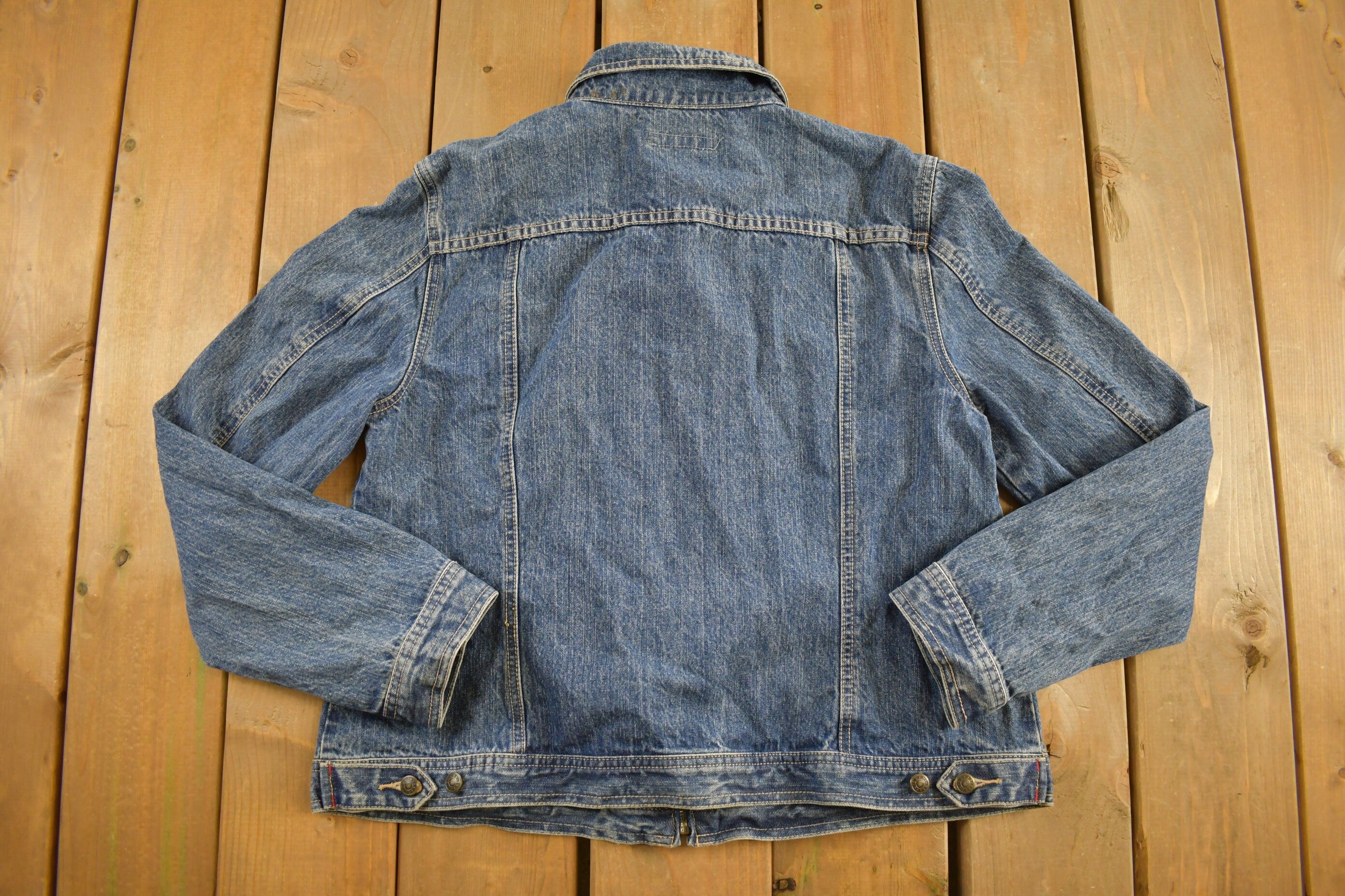 Vintage 1990s Crazy Horse Denim Jean Jacket