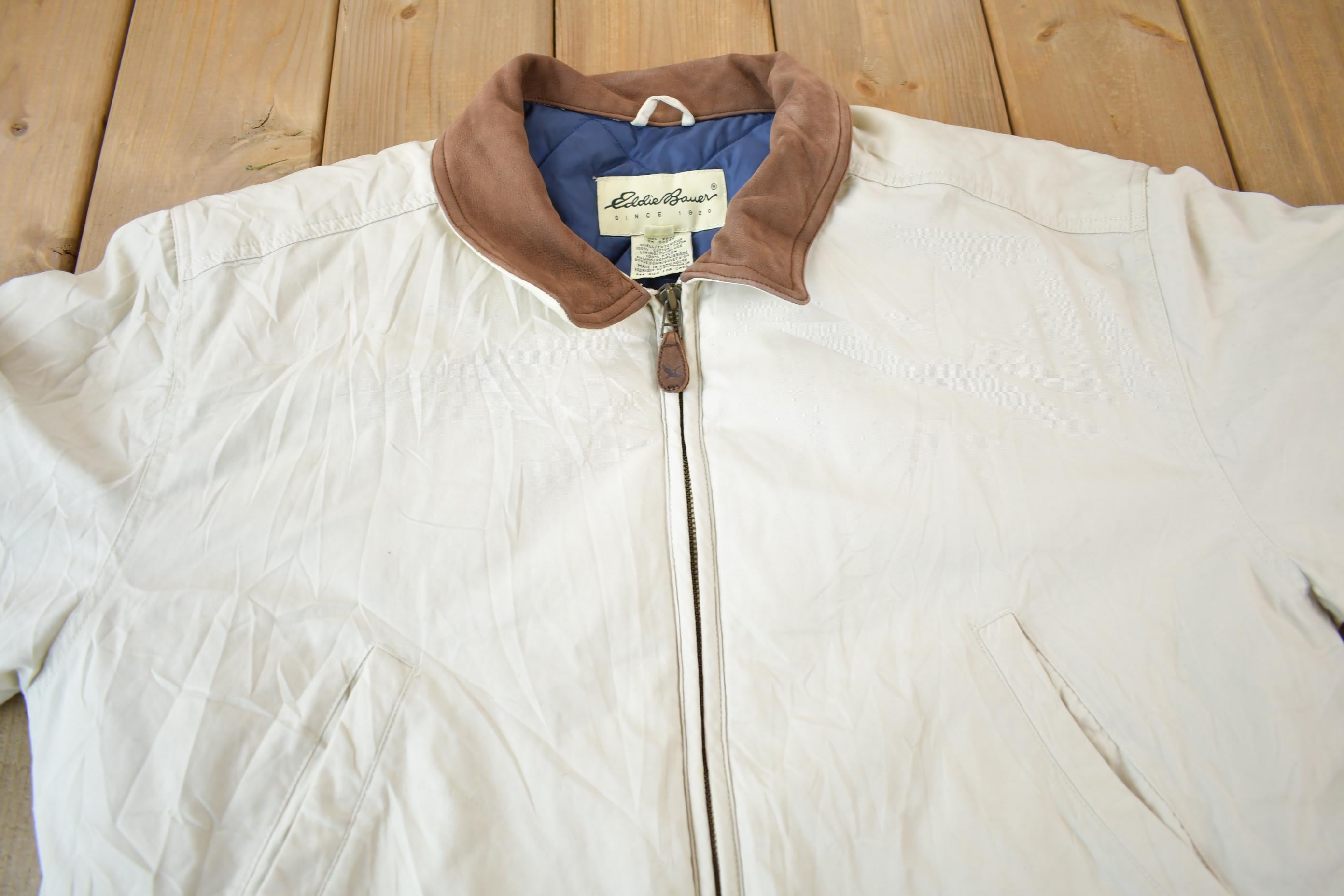 Vintage Y2K Eddier Bauer Goose Down Quilt Lined Jacket Large