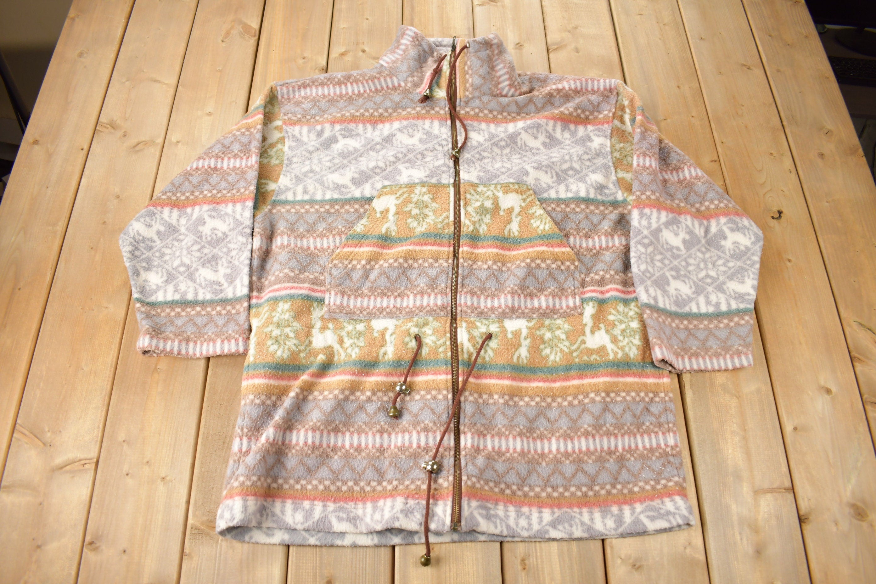 Vintage 1990s G4000 Aztec Pattern Fleece Sweater