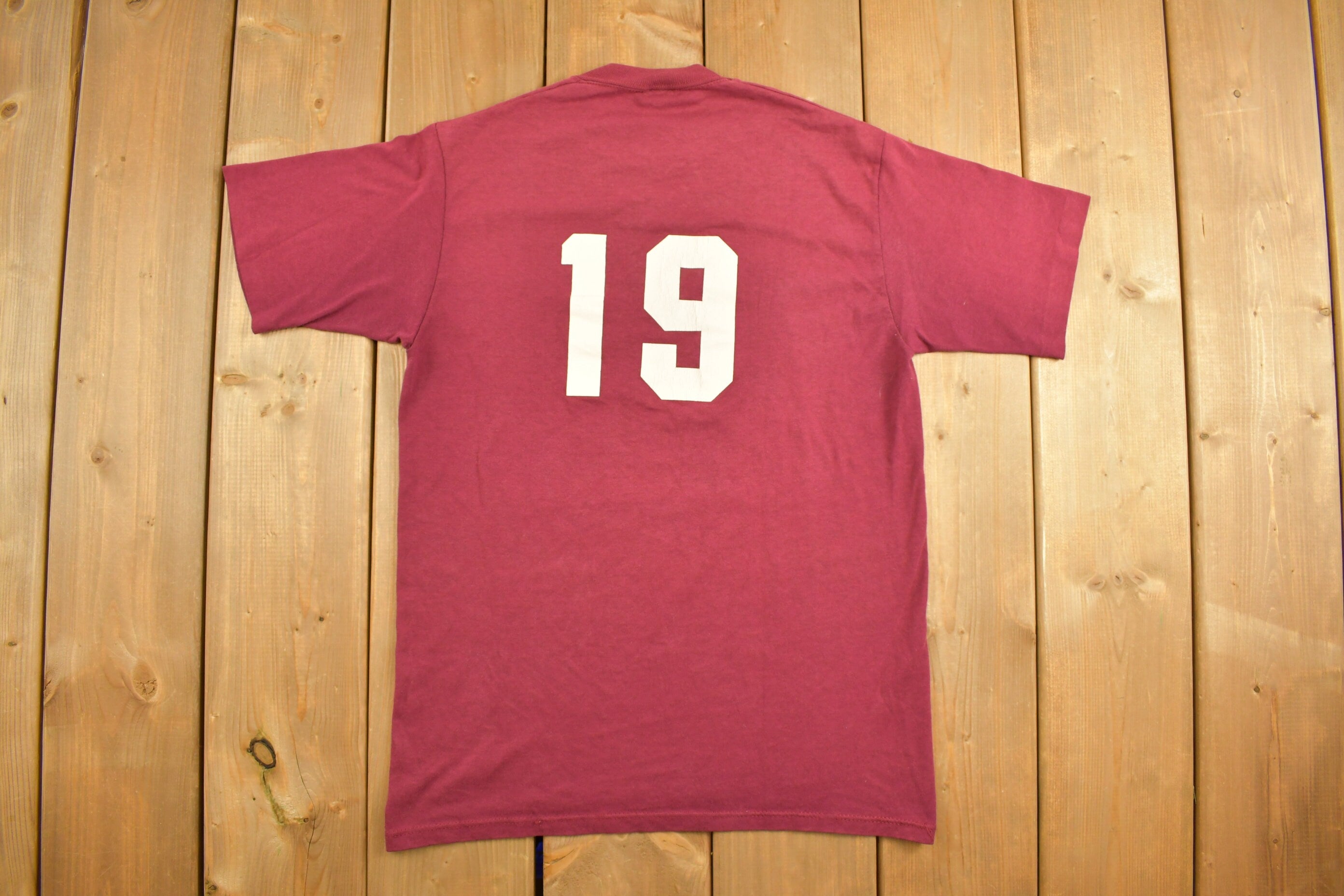Vintage 1990s Fremont Christian Athletic Graphic T-Shirt Streetwear Single Stitch