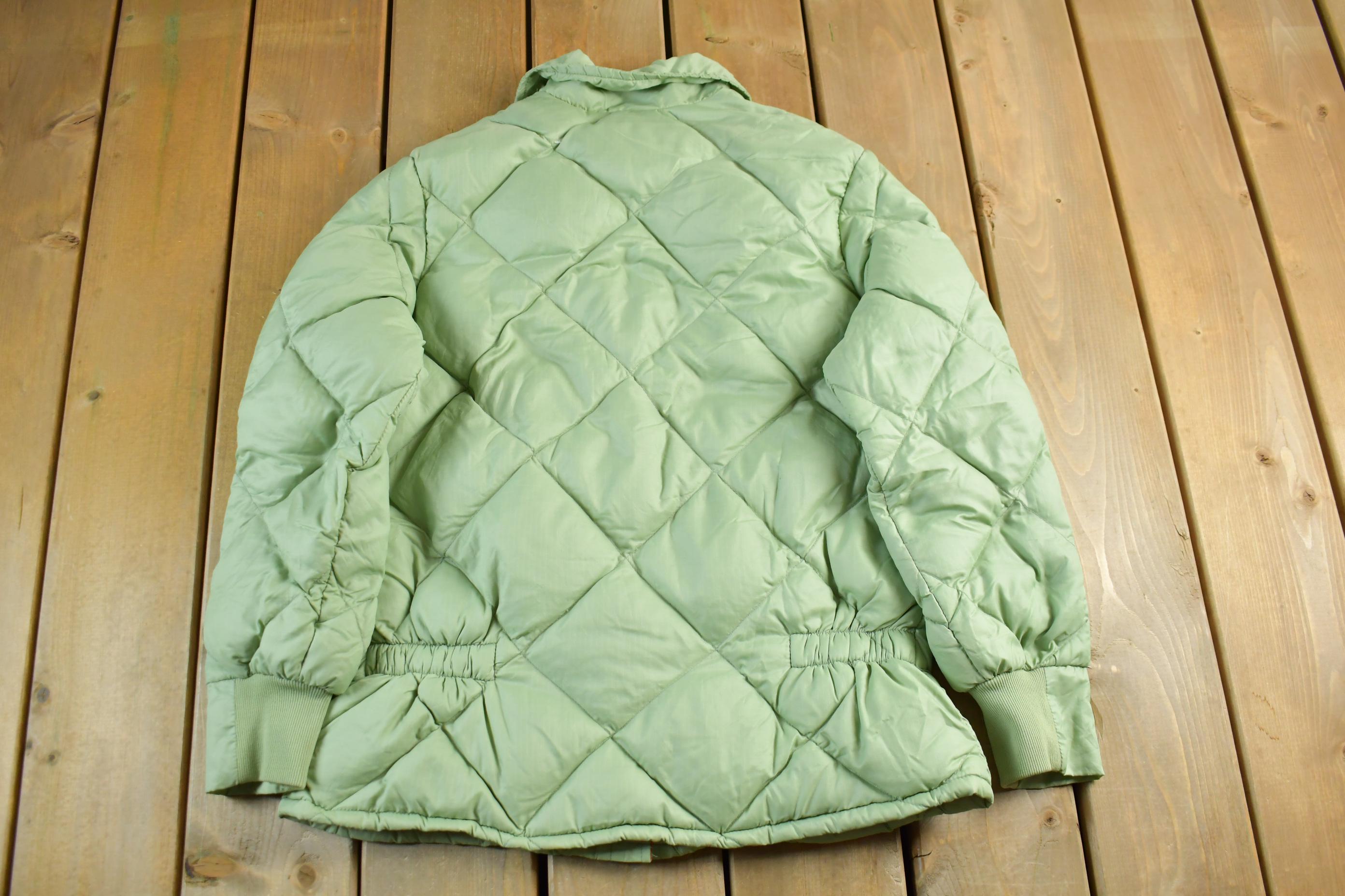 Vintage 1970s 1980s Quilted Jacket Men's Medium  Full Zip  Vintage Workwear  Treu Vintage Hunting Outdoors