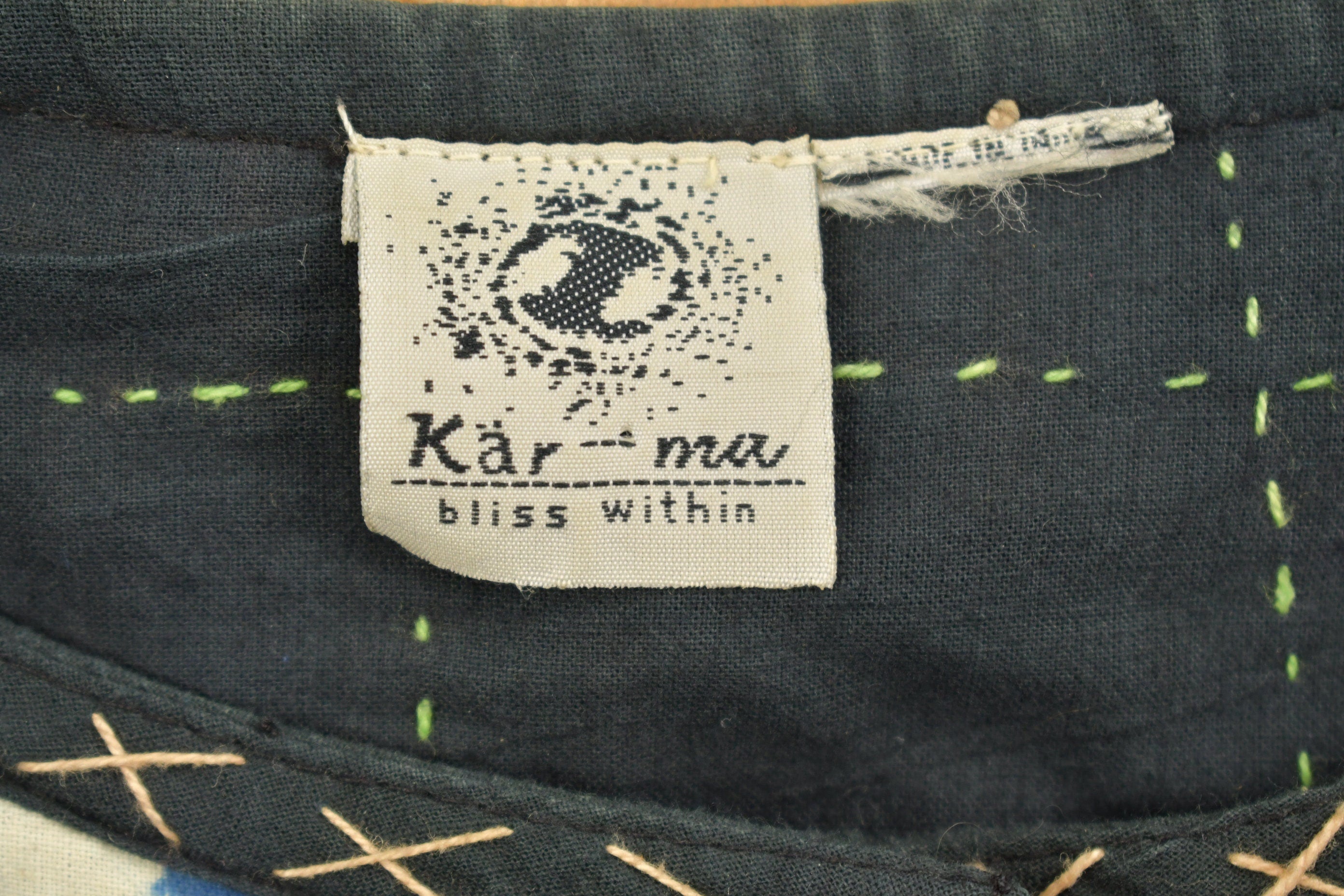 Vintage 1990s Kar-Ma Abstract Knitted Cardigan
