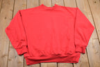 Vintage 1990s Blank Red Crewneck Sweatshirt