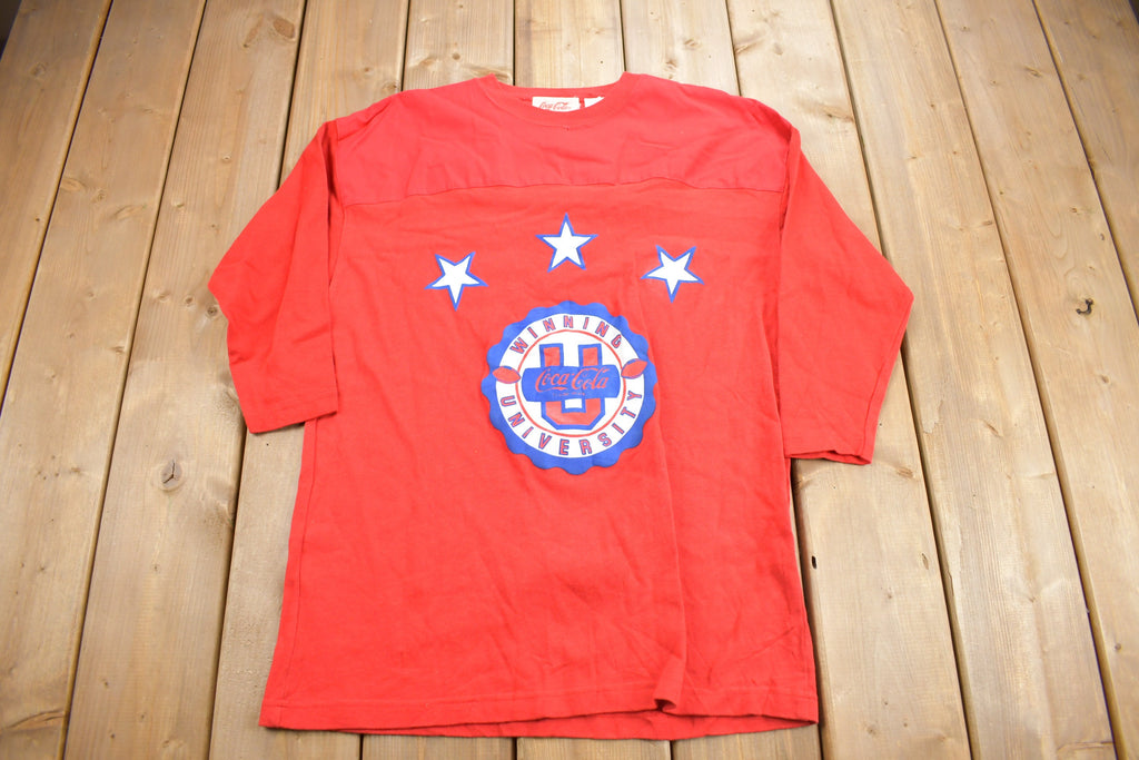 Vintage 1990s Coca Cola Winning University Heavy Shirt