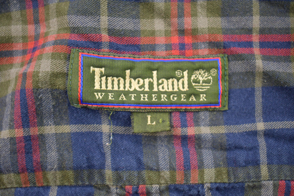 Vintage 1990s Plaid Timberland Weathergear Flannel Button Up Shirt