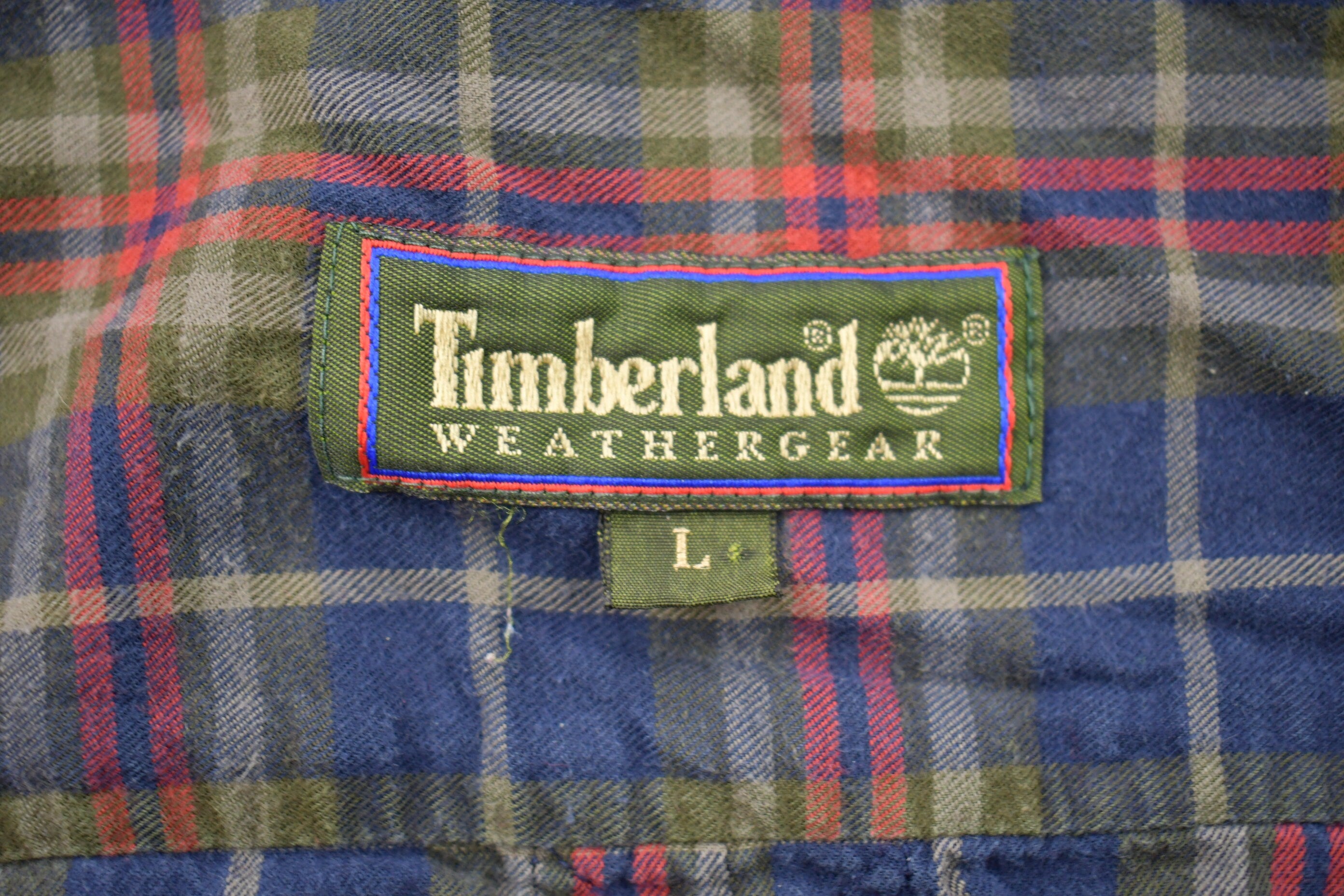 Vintage 1990s Plaid Timberland Weathergear Flannel Button Up Shirt