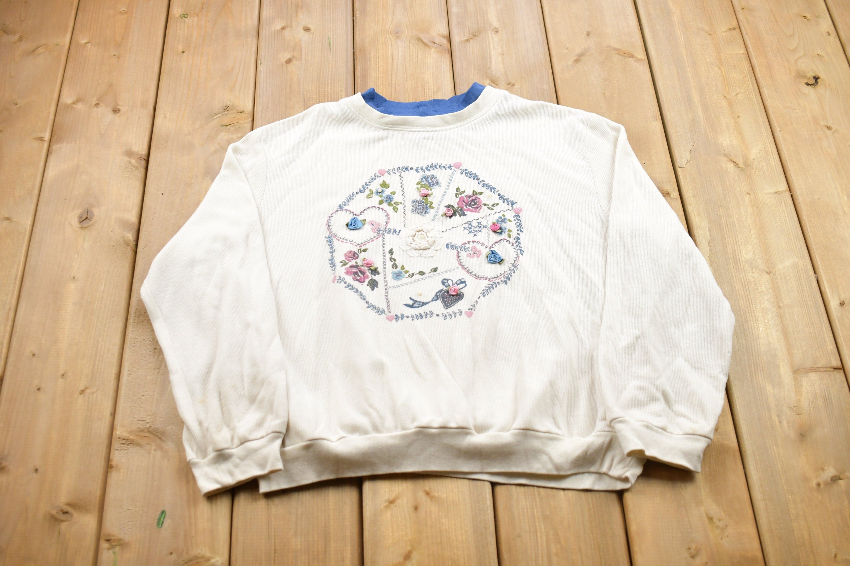 Vintage 1990s Floral Crewneck Sweater