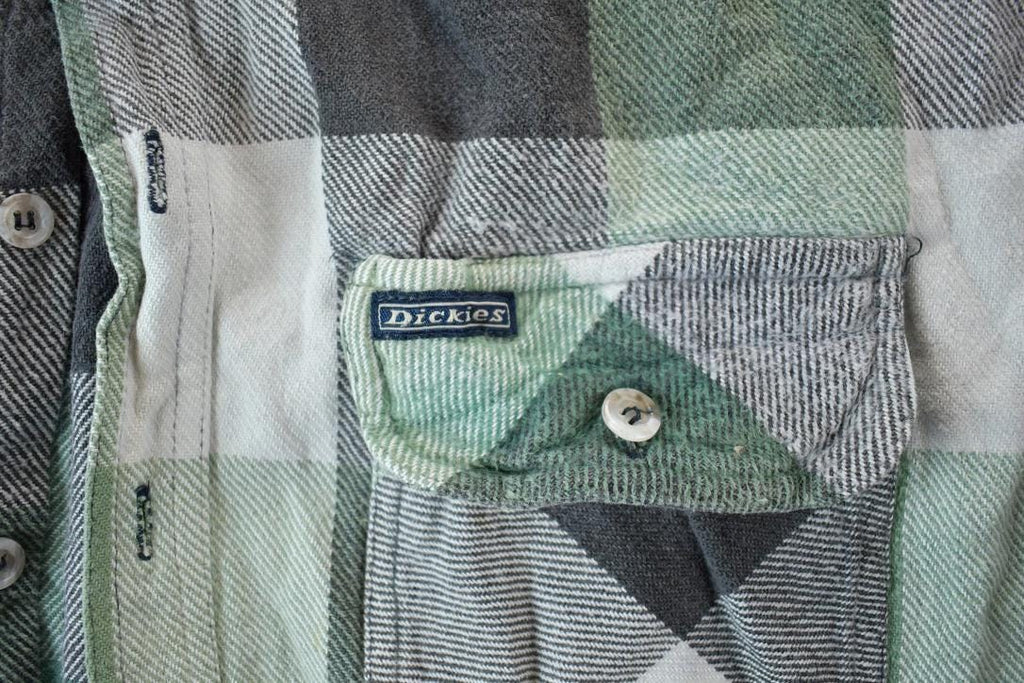 Vintage 1990s Dickies Plaid Thick Button Up Shirt