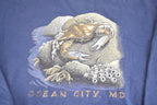 Vintage 1990s Ocean City Maryland Crabs Cartoon Graphic Souvenir Crewneck Sweatshirt Mens L / 90s Crewneck / Travel Vacation Sweater